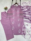 LG 1951 Roman Silk With Embroidery Work On Front Side Kurti With Bottom Dupatta Suppliers In India